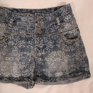 High waist skull short